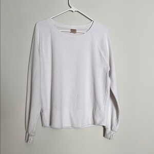 CALIA by Carrie Underwood Cream Ribbed Top